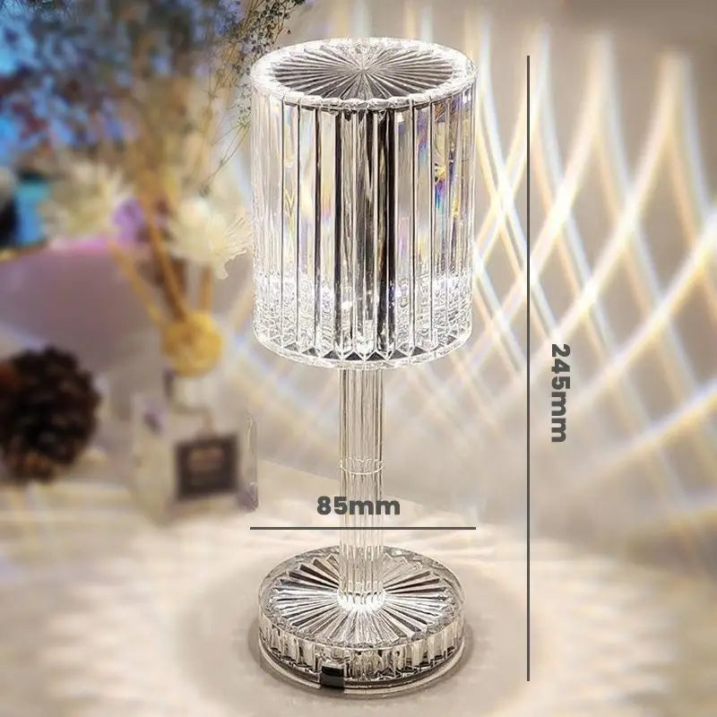 Crystal Table Lamp Touch Remote Control Night Lamp