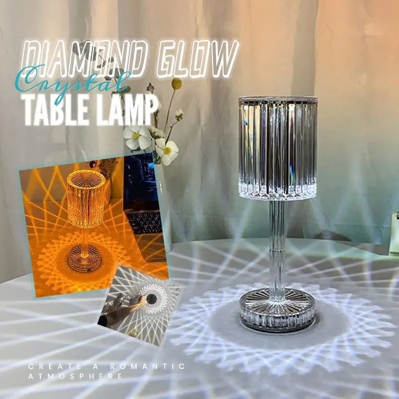 Crystal Table Lamp Touch Remote Control Night Lamp